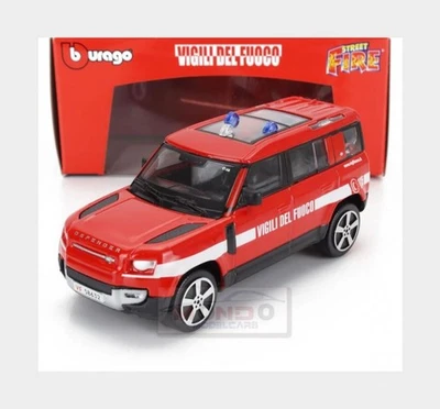 1:43 BURAGO Land Rover New Defender 110 Vigili Del Fuoco 2022 BU30471-01766-VF - Photo 1/2