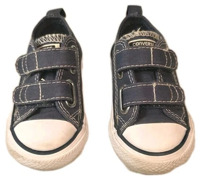 Chuck Taylor Hook & Loop Converse Infante Niño Niño Niñas Azul Marino Parte Superior Baja Talla 5 C1 Foto 1 de 3