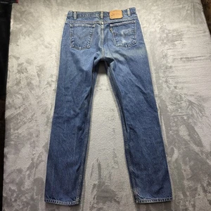 Vintage Levis 505 Jeans Mens 36x34 Blue Regular Fit Straight Leg Orange Tab - Picture 1 of 11