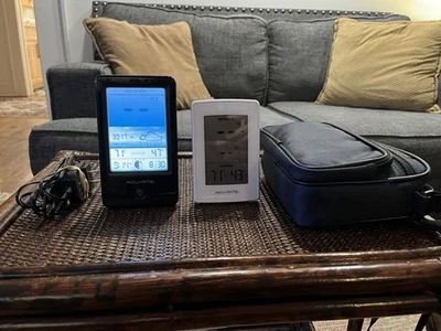 Lot of 2 AcuRite Weather Forecaster with Color Display w/ Power Adapter and Case - Image 1 of 4