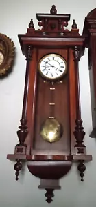Antique Lenzkirch Vienna Regulator Wall Clock 15-Day, Time/Strike, Key-wind - Picture 1 of 14