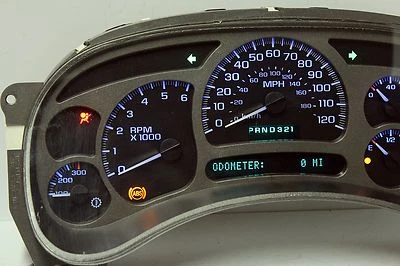 03 04 Silverado Yukon Denali Instrument Cluster with BLUE LED upgrade $50 BACK - Image 1 of 4