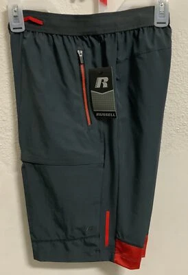 ⚡️Pantalones cortos tejidos elásticos Russel para hombre - grises (talla pequeña 28-30) Foto 1 de 2