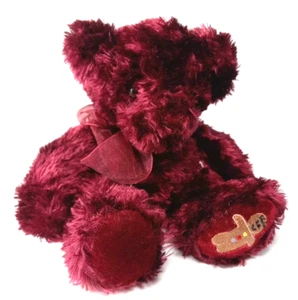 Russ Berrie Teddybär Plüsch Burgunder Zimt Lebkuchenmann zu Fuß 8 Zoll - Bild 1 von 5