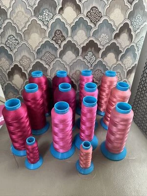 Marathon Embroidery Machine Thread 14 cones of pink - Image 1 of 4