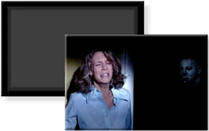 Calamita frigo scena armadio Michael Myers film Halloween 1978 Laurie Strode 2 x 3 - Foto 1 di 3