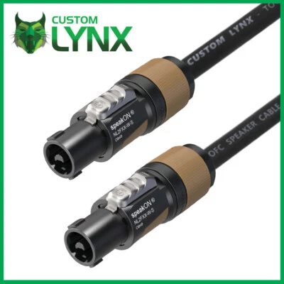 Neutrik Speakon to Speakon Cable. Passive Speaker Lead. Low Resistance. 2.5mm
