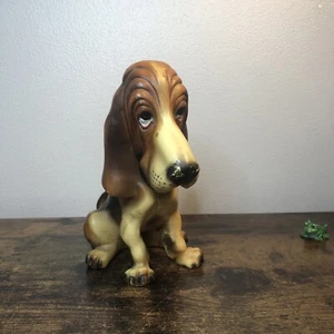 Vintage Breyer Molding Co. Basset Hound Dog 7 1/2" With Chain - Picture 1 of 15