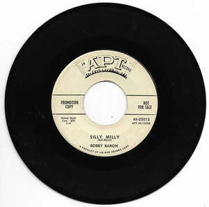 BOBBY BARON-APT 25012 PROMO RARE ROCKABILLY TEEN 45 RPM SILLY MILLY VG+ - Bild 1 von 1