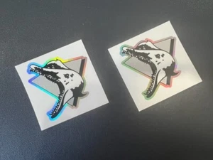 ! ORIGINAL FACTORY BARRACUDA STICKER HOT HEADTUBE SILVER COLOR IS REFLECTION - Picture 1 of 1