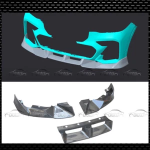 Alerón labial divisor de fibra de carbono para BMW X7 G07 M Tech M50i 2019 parachoques delantero - Imagen 1 de 12