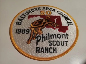 Vintage Philmont Scout Ranch Baltimore Maryland Area Council 1989 Big Patch 50th - Picture 1 of 7