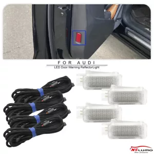 8x Per Audi A3 A4 A6 A7 A8 Q5 Q7 Q8 Rosso LED Porta Pozzanghera Luci di Cortesia - Foto 1 di 11