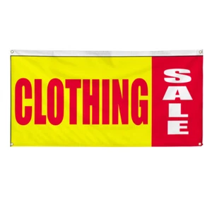 Vinyl Banner Multiple Sizes Clothing Sale Promotion Business Business Outdoor - Picture 1 of 7