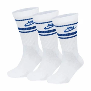 Nike Sportswear Everyday Essential Crew 3 Pairs Mens Socks White Blue Multi Size - Picture 1 of 2