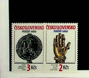CZECHOSLOVAKIA Sc 2792-93 NH ISSUE OF 1990 - ART - Picture 1 of 1