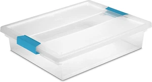 Large Clip Box, Stackable Small Storage Bin with Latching Lid, Plastic Container - Picture 1 of 5
