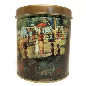 Vintage 1996 Olive Can Co 4" Art Tin Container Canister Museum Masters Seurat - Picture 1 of 12