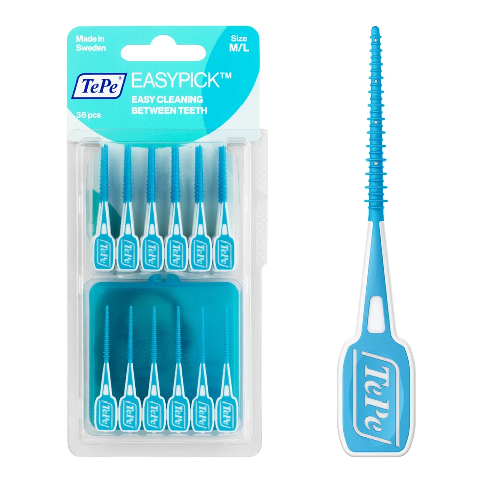 TEPE EasyPick™ Azul - Paquete de 36 M/L - Selecciones de hilo dental Foto 1 de 4