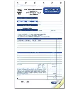 250 Autoreparaturauftrag mit Erinnerungskarte / Durchschreibeschrift / Nebs Deluxe Nr. AUT0649 - Bild 1 von 1