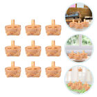 9 Pcs Wooden Woven Basket Baby Container for Food Mini Party Favors