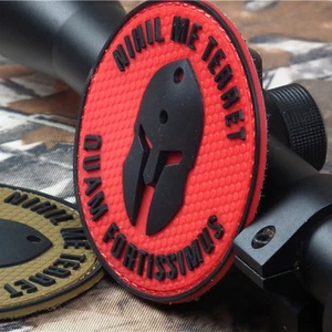 3D PVC RUBBER Nothing frightens Me Waterproof Hook Patch Backing Fastener Badge  - Picture 1 of 6