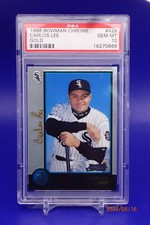 Carlos Lee 1998 Bowman Chrome Golden Anniversary #32/50 PSA 10 RC