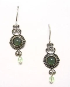 New Silver Forest Jewelry Petite Adventurine Dangle Earrings  - Picture 1 of 1