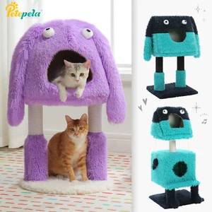 PETEPELA 2 in 1 Kratzbaum Katzenbaum Katzenkratzbaum Spielbaum für Katzen Stabil - Bild 1 von 32