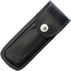 Pakistan Black Plain Leather Belt Knife Sheath w / Metal Snap - SHE-2033225 - Picture 1 of 1
