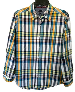 Tommy Hilfiger Kids' Boys Long Sleeve Plaid Button-Up Shirt SIZE M 12/14 NEW - Picture 1 of 2