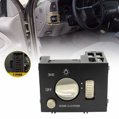 Nuevo interruptor de luz de faro para camioneta Chevrolet GMC y C1500 C2500 C3500 1990-1994 Foto 1 de 4