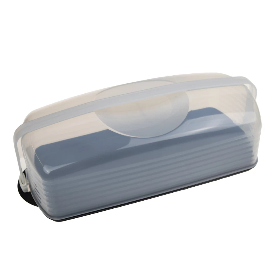 Tupperware Königskuchenbehälter Tortenbehälter transparent/anthrazit - Bild 1 von 1