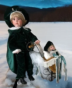 Seltene Kais Sammlung volle Porzellan Puppen "Trevor und Jase" LE 198/300,J. Berard - Bild 1 von 23