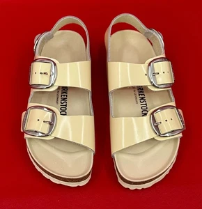 Birkenstock Milano High Shine Butter Big Buckle Brandneu Sandalen Gr. 39 L 8 M 6 - Bild 1 von 16