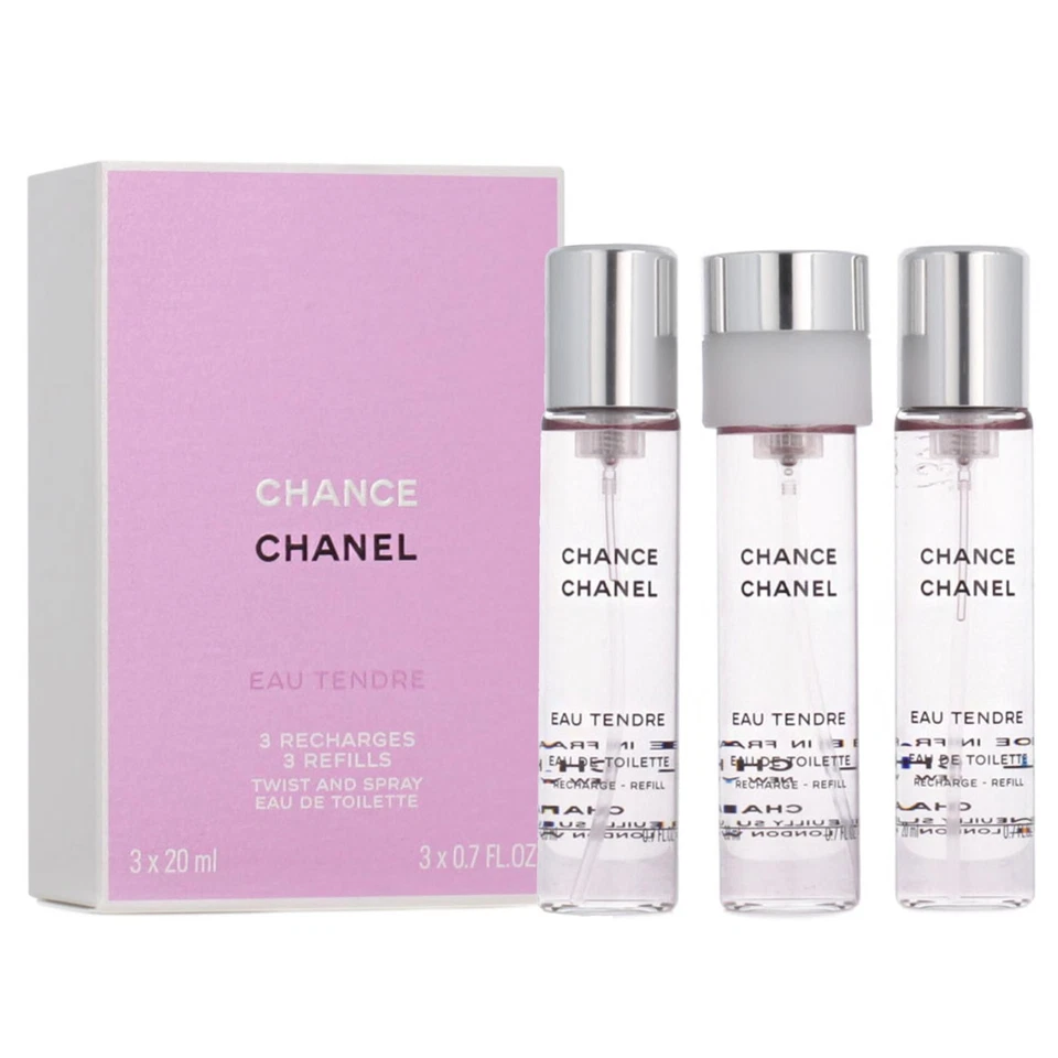 Chanel Chance Eau Tendre Twist & Spray Eau De Toilette Recarga 3x0,66 fl oz Foto 1 de 1