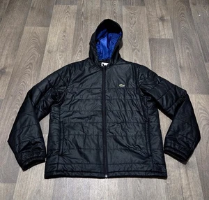 Lacoste ' Hooded Lightly Padded ' Jacket - Mens Large ( 5 ) - Black - Picture 1 of 9