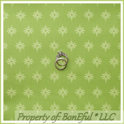 BonEful TELA FQ Algodón Edredón Punto Verde Flor Jardín Casa Shabby Chic Gitano Foto 1 de 4