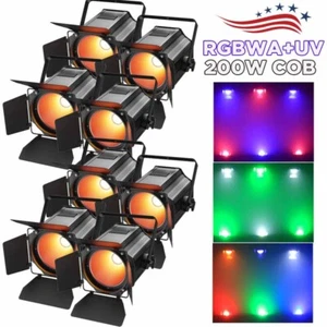 200W COB LED DMX Par Light DJ Party Stage Light Blinder Spot Lighting w/ Cover - Foto 1 di 21