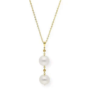Collar con Colgante Perlas y Diamantes Oro Complementos de Mujer Joyería de Moda - Imagen 1 de 6