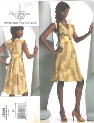 Misses' Dress Pattern Size 8 10 12 14 16 Vogue 1086 Uncut Tracy Reese Flared - Image 1 of 2