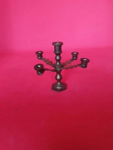 Miniatur Kerzenleuchter 7,5 cm groß Vintage Messing - Bild 1 von 5