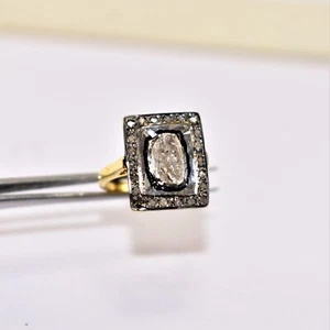 Polki Pave Diamond Ring, Anniversary Ring, 925 Sterling Silver, Victorian Ring - Picture 1 of 5