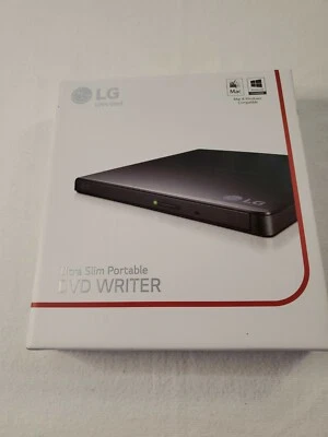 Brand New - LG Ultra Slim Portable DVD Writer - Mac & Windows - USB Drive - GP65 - Image 1 of 3