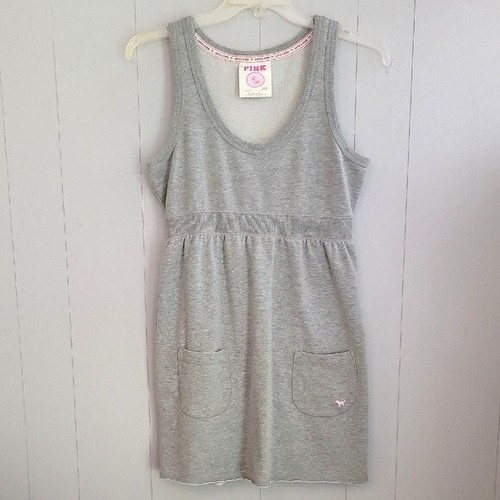 UNDERCOVER Vestito donna felpato Victoria rosa vintage grigio medio top senza maniche