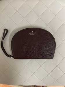 Kate Spade New York Jackson Half Moon Wristlet Dark Cherry Leather-Fall Color