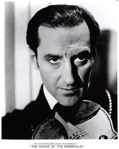 *FOTO RARA ALBAHACA RATHBONE HOUND OF THE BASKERVILLE SHEROCK HOLMES CON VIOLÍN* - Imagen 1 de 1