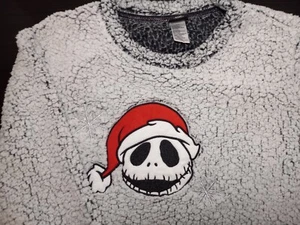  Womens Large JACK SKELLINGTON SANTA Shirt PJ Disney NIGHTMARE BEFORE CHRISTMAS  - Picture 1 of 21