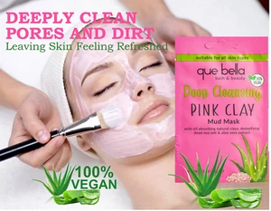 Deep Clean Pink Clay Mask Anti-Acne Poreless Detox Aloe Vera Cleanse Oil Control - Picture 1 of 14