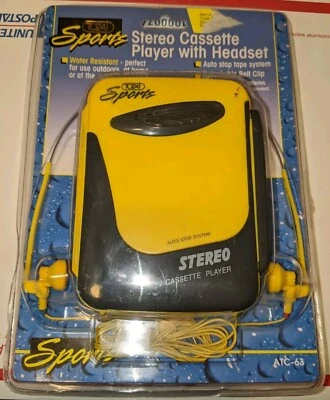 Reproductor de Cassette Portátil con Auriculares, Tozai Sports Modelo ATC-63 NUEVO SELLADO Foto 1 de 2